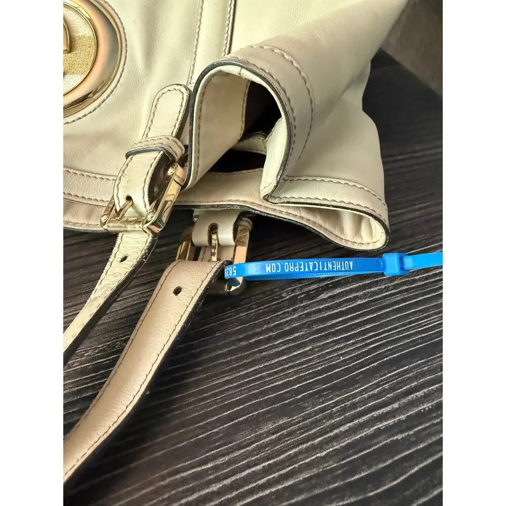 GUCCI Off-White Leather Britt Large Tote Bag - Picture 11 of 16